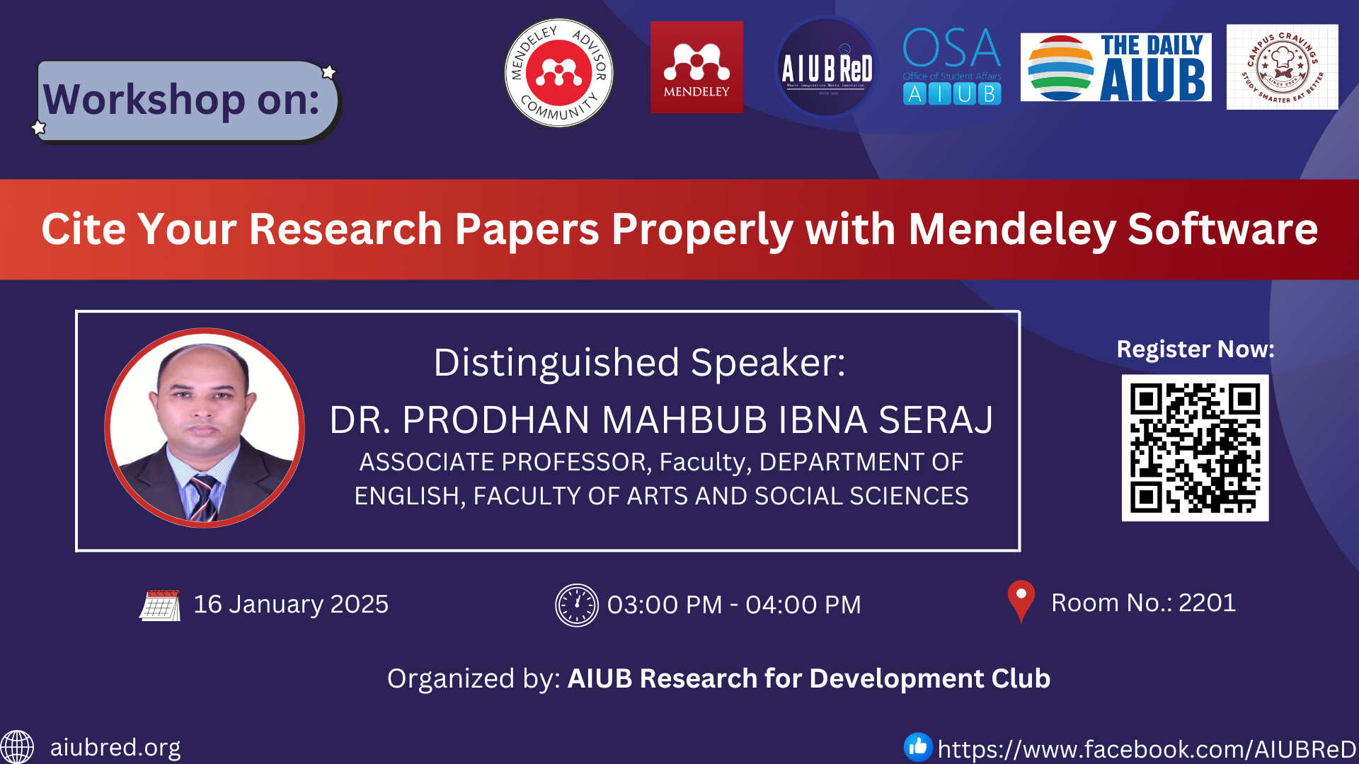 AIUB ReD orientation banner